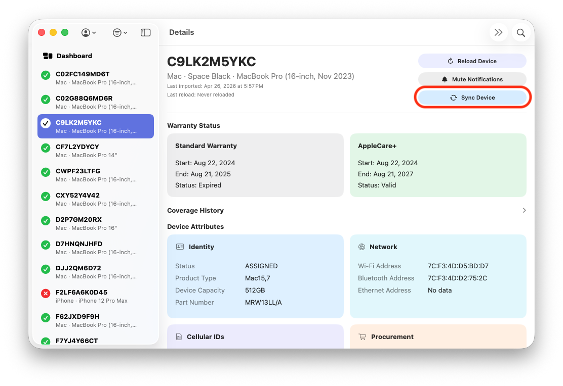 Outbound Jobs single sync run view