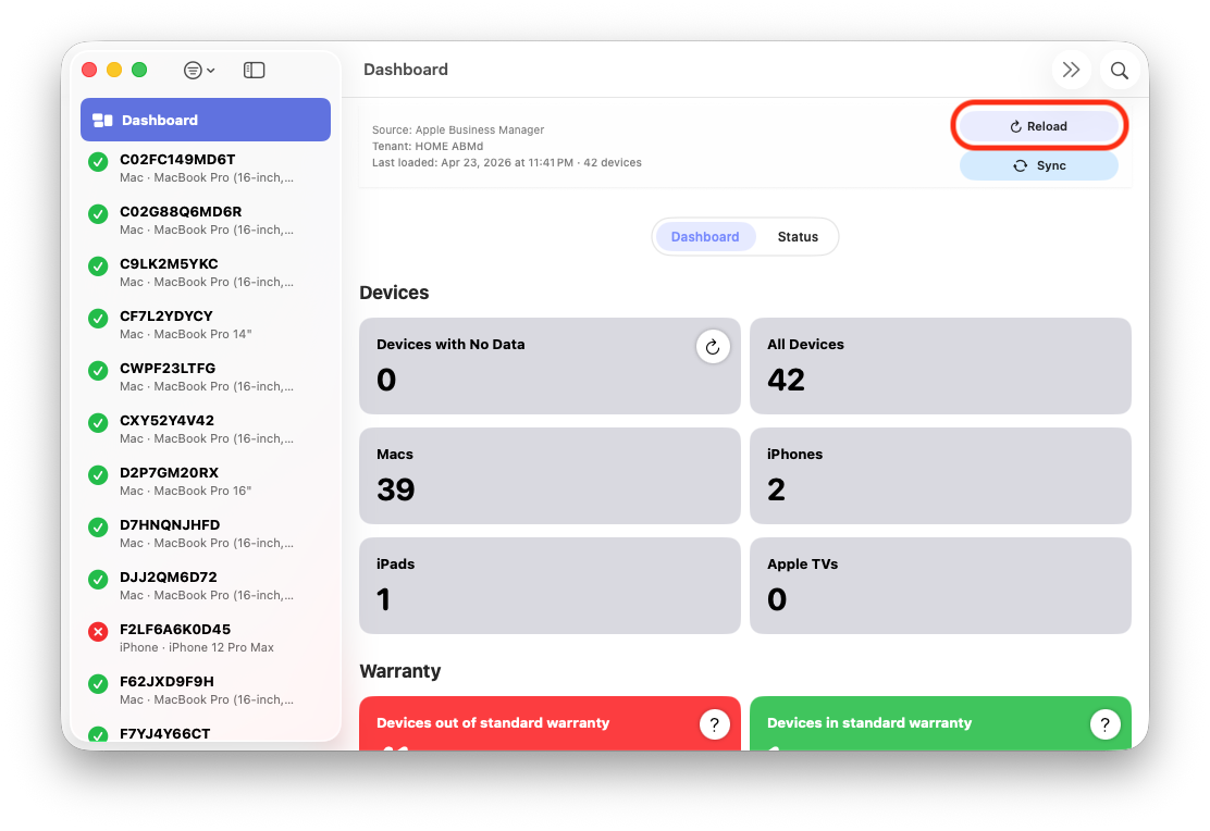 Inbound Jobs full sync run view