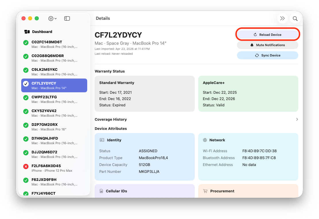 Inbound Jobs single sync run view